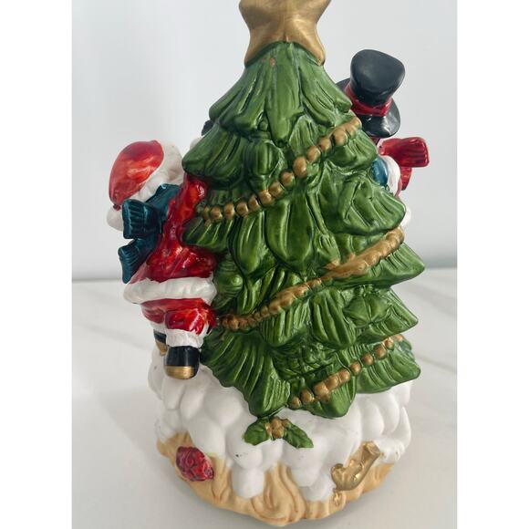 CHRISTMAS TREE WITH SNOWMEN MUSICAL FIGURINE - Picture 2 of 4